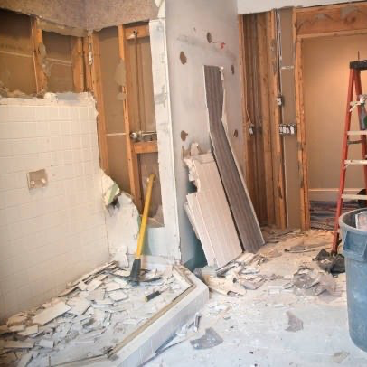 Bathroom strip out demolition